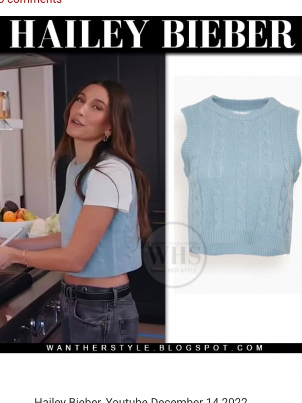 🩷 100% cashmere vest 🩷 Hailey Bieber (as seen on) 🩷